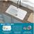 Top Mount or Undermount Kitchen Sink White 32 x 19 Inch,10" 14 thumbnail
