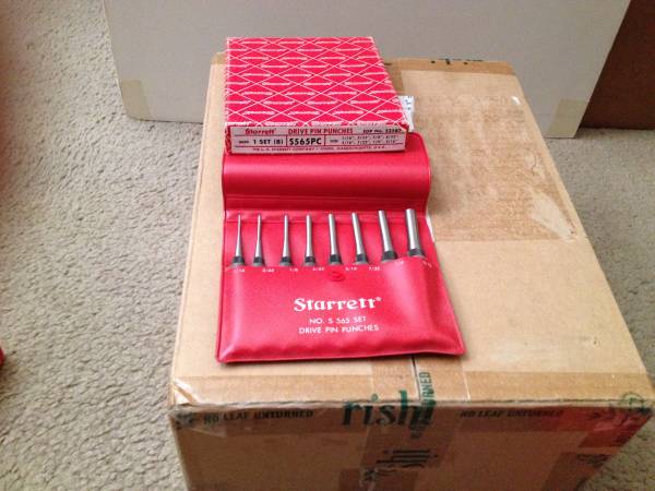 Starrett 8-Piece Drive Pin Punch Set New 1