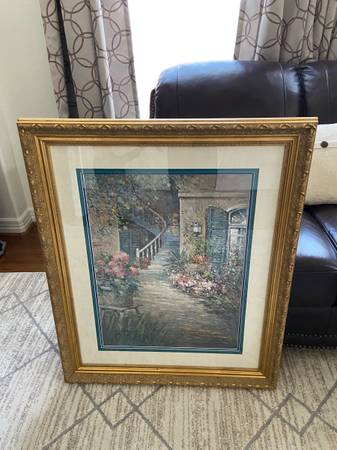 L Gordan- Lithograph “The Staircase” framed 907/950 1