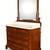 Louis XV Revival Carved Walnut Marble-Top Dresser with Beveled Mirror, 3 thumbnail
