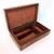 Carved Wooden Box with Brass Inlay & Divided Interior Compartments 6 thumbnail