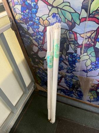 (2) White Rolling Window Shades - Energy Saving - Washable 1