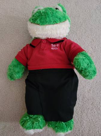 BUILD A BEAR SMILING GREEN FROG PLUSH STUFFED ANIMAL DOLL 1