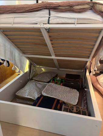 Ikea white Queen Storage bed frame *FREE Delivery 1