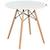Dining Table Round White Modern Dining Table 31.5" W/Solid Wooden Leg For Kitche 1 thumbnail
