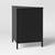 Mesh Corner Cabinet Black: Sleek Metal Storage with Golden Handles 4 thumbnail