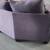 Grey Velvet couch w ottoman 3 thumbnail