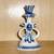 Hand Painted Blue and White Ceramic Candleholder 1 thumbnail