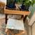 Folding wooden/canvas duck stool 1 thumbnail