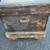 Antique Primitive Wood Carpenters Tool Trunk Chest w/Lead Metal Lid 3 thumbnail