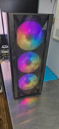 Custom Win 11 i7 32GB 1TB RX 580 ARGB Lights Gaming PC-#A112 1