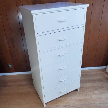 Custom 59" Ply/Solid 6-Drawer Deep Tallboy Dresser/Chest w/Wood Pulls 1