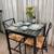 3 Piece Glass & Iron Compact Dining Set IKEA - PERFECT FOR STUDIO 4 thumbnail