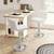 New Set of 2 Low Back Metal Adjustable Bar Stool with PU Leather-Seat 360° Swiv 8 thumbnail