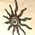 Mid Century Iron Wind Chime Heavy Hang Outdoors Distressed Iron Sculpt 2 thumbnail