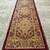 Red gold ornate hallway runner rug 2 thumbnail