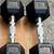 PAIR OF RUBBER HEX 70 LB.  DUMBBELLS 13 thumbnail