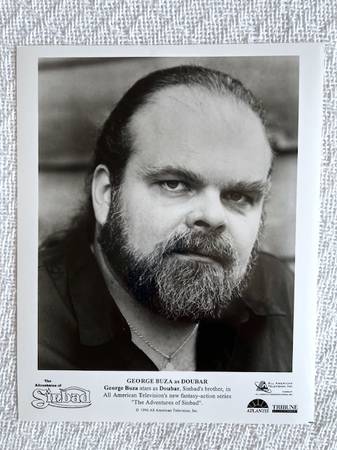 George Buza as Doubar in The Adventures of Sinbad (1996) b&w still 1