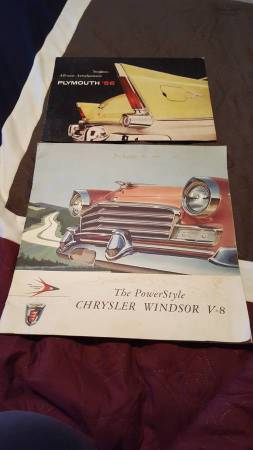 Plymouth 56 &Chrysler Windsor v8 Brochures 1