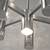 Chrome Mid Century Chandelier 5 Optic Shades similar to Lightolier 5 thumbnail