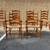 Henkel Harris  High Ladder Back Rust Seat Dining Chairs 2 thumbnail