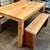 wood table and bench set 1 thumbnail