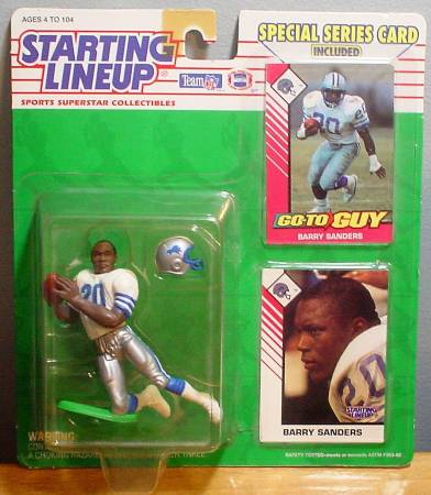 1993 Starting Lineup Barry Sanders Detroit Lions NFL HOF Sealed NIP 1