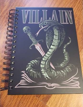 New Villain Serpent Caffeine & Curses 8.25" x 6" Hardcover Journal 1
