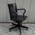 Vintage Solid Wood Black Swivel Rolling Lawyer Library Bankers Chair 2 thumbnail