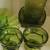 Anchor hocking star of David Green Glassware vintage glass 5 thumbnail