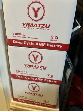 6-DCM-12 Deep Cycle AGM Batteries 1