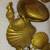 Brass Seashell Wreath 11"diam $195obo adjustable 11 thumbnail