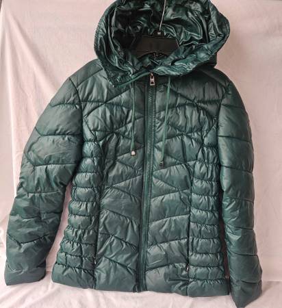 Guess Size Women’s Medium Green Hooded Coat Jacket 1