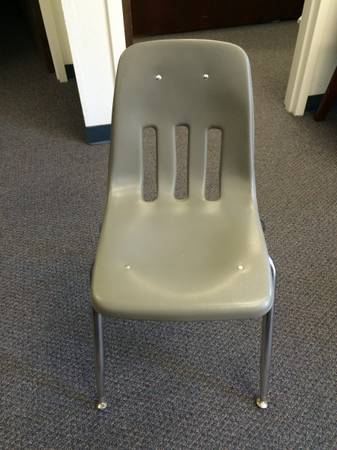 Kitchen gray stackable Chairs 1