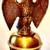Awesome brass bronze desk lamp, sculptured Eagle base 8 thumbnail