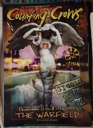 Counting Crows Concert Poster 1999 Warfield Theatre 1