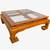 Vintage Asian Oriental Chinoiserie Coffee Table with Glass Panel Top 2 thumbnail
