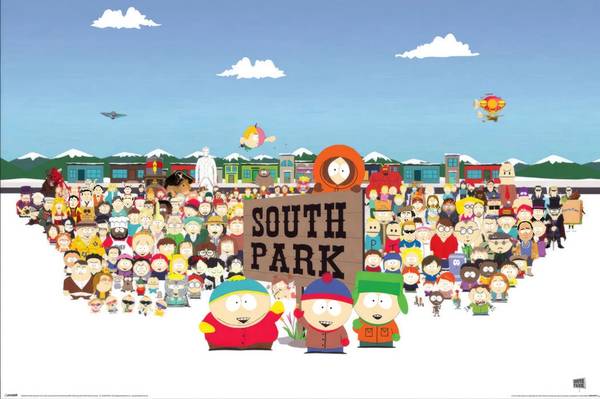 SOUTH PARK poster. "South Park's Citizens" 34" X 22".  plastic wrapped 1
