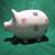 Large Ceramic Polka Dot Pig - Piggy / Coin Bank – used for display 2 thumbnail