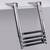 Boat Ladder 4 Step,Stainless Steel Telescoping Pontoon Swim Boarding L 3 thumbnail