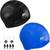 2 Pack Unisex Swim Caps with 3D Ear Protection, Durable Flexible Silic 1 thumbnail