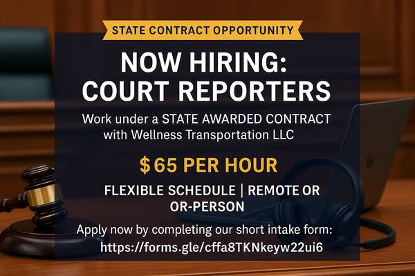 Certified Court Reporter – Administrative Hearings (State of Illinois) 1