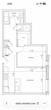 One bed one bath sublease 1
