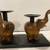 Vintage Trio Carved Wooden Elephants Trunks Up Pillar Candle Holder / 4 thumbnail