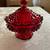 Vintage Fenton Hobnail Covered Ruby Candy Dish 5 thumbnail