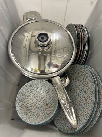 Dishes and pan 1