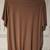 Ladies Brown Short Sleeve With Gathering On The Side Time And Tru Top 2 thumbnail