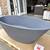 71" FREESTANDING BATHTUB Acquabella Opal Quiz Composite Gray Soak Tub 3 thumbnail