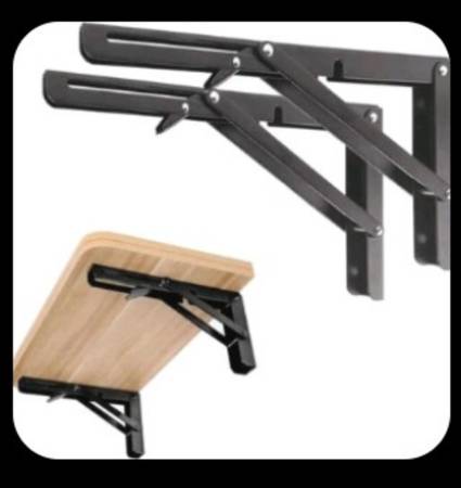 NEW 14" Folding Shelf Bracket Set  (Pair ) 1