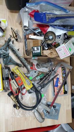 grab-bag drill bits, misc hardware and tools 1